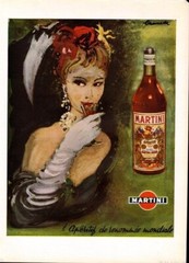 1952 MARTINI ROSSI APERITIF FRANCE LIQUOR DISTILLERY ARTIST PAINT AD 7066