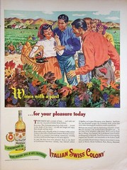 1944 Italian Swiss Colony Wine Vintage Print Ad 1940s 3 Generations California