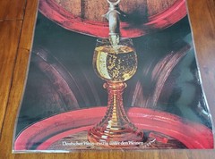 Vintage 80&rsquo;s German Reisling Wine Poster Laminated Prosit Deutscher Wein 34×24&Prime;