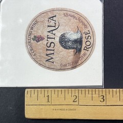 Vintage 1970s Mistala Rose Crackling Wine UNUSED Paper Label Spain Q2166