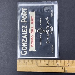 Vintage 1930s Gonzalez Port Douro Full Ruby UNUSED Paper Label Portugal Q2084