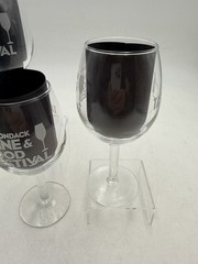 Adirondack Wine & Food Festival Wine Glass Set Of 3 Lake George N.Y. 2018 Gift