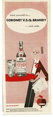 1944 Coronet V.S.Q. Brandy Paul Rand art WWII Buy War Bonds Vintage Print Ad 2