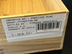 Veo Grande Wood Wine Box Crate Cabernet Sauvignon Chile
