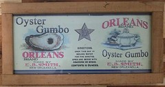 Vintage Framed Orleans Brand Oyster Gumbo Advertisement By E.B. Smith