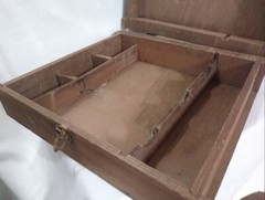 Cantine Duca D&rsquo;Asti Piedmonte Italy Empty Wooden Hinged Wine Box Latched 1980s