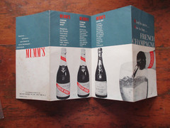1950s? advertising brochure MUMMS FRENCH CHAMPAGNE BROWNE VINTNERS NY