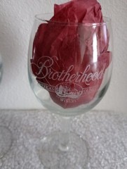 « Brotherhood » America&rsquo;s Oldest Winery 7&Prime; Large Wine Glass Set Of 2- 8 oz. cap