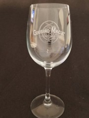 Cousino Macul – Santiago Chile – Wine Glass – White Artwork – 8&Prime; Tall – Rare