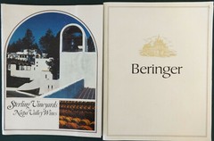 California Wineries Advertising Mirassou Simi Chateau St Jean, Sterling Beringer