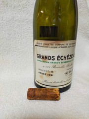 DRC ROMANEE CONTI Grands Echezeaux 1991 Glass Bottle (empty) With Cork EU Label