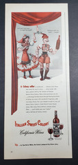 1946 Italian Swiss Colony California Burgundy Wine Vtg Print Ad – Marionettes