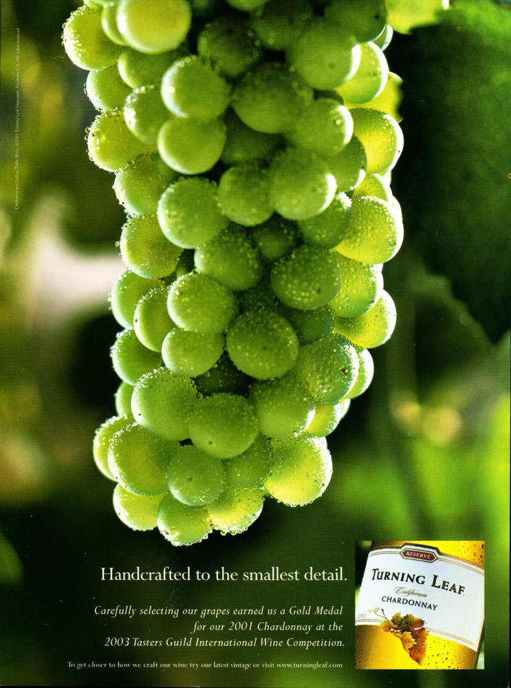 TURNING LEAF WINE AD #7 RARE 2003 OOP