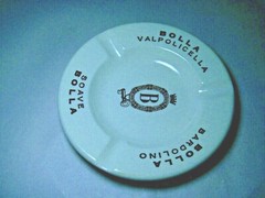 VINTAGE CERAMIC WINE ASHTRAY 5.25&Prime; BOLLA VALPOLICELLA BARDOLINO SOAVE MADE USA