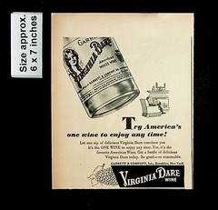 1944 Virginia Dare Garrett&rsquo;s California White Wine Drink Vintage Print Ad 35137