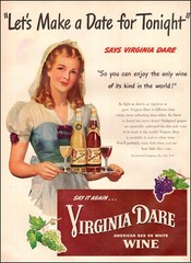 1947 vintage AD for VIRGINIA DARE American Red Wine Classic Art Pretty! 122423