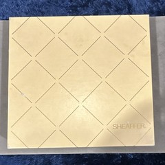 Sheaffer Eaton Textron Wine Label Register 1985 Brown Genuine Leather Original