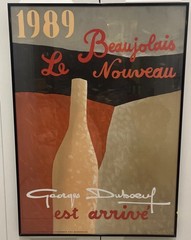 Rare Vintage Poster: Georges Duboeuf est Arrive Beaujolais Le Nouveau 1989