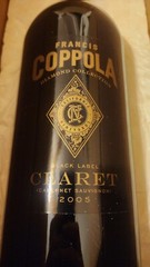 Lg 16.5 Display Bottle Francis Coppola Black Label Wine Bottle Empty Sealed
