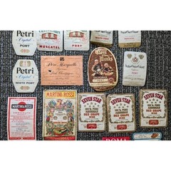 Lot of 29 Vintage Wine Port Bottle Labels Antique Advertising Liquor Memorabilia