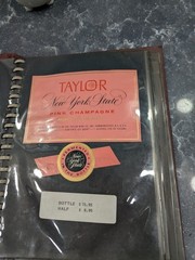Vintage Restaurant Wine Book Menu-40 Labels