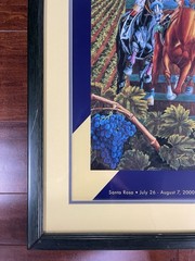 Vintage 2000 Sonoma County Fair “Wine Country Racing” Poster Horse Track Framed