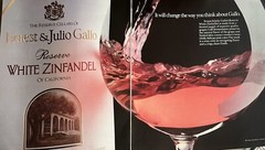 1990 ERNEST & JULIO GALLO Reserve White Zinfandel Magazine PRINT AD 9”X 11”