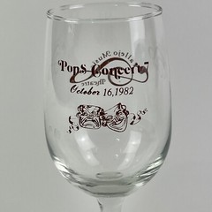 Vallejo Music Theater Pops Concert Wine Glass 1982 Vallejo California