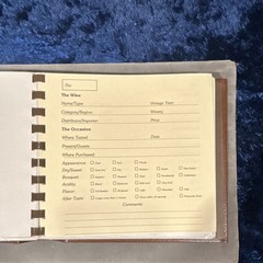 Sheaffer Eaton Textron Wine Label Register 1985 Brown Genuine Leather Original
