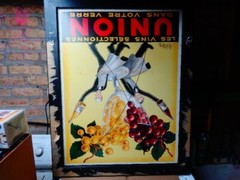 LES VINS SELECTIONNES UNION ITALIAN WINE WAITERS ADVERTISEMENT POSTER FRAMED