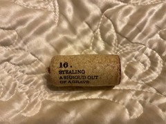 19 Crimes Collectible Wine Cork #16 Stealing A Shroud Out of A Grave Cork 16