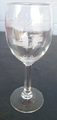 vintage Mill Creek Vineyard wine glass Winery Dry creek Valley California 6 1/2&Prime;