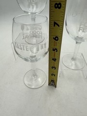 Adirondack Wine & Food Festival Wine Glass Set Of 3 Lake George N.Y. 2018 Gift