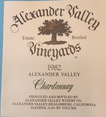 Lot of 3 Alexander Valley Vineyards Bottle Labels (1982 & 1983) California WINE