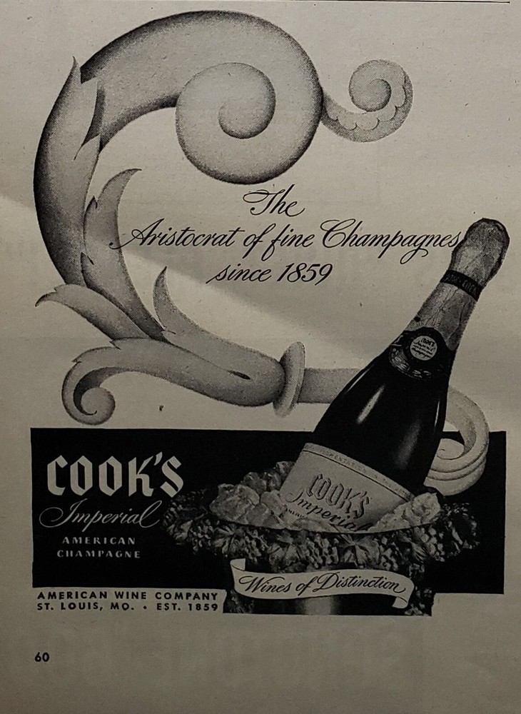 1945 Print Ad Cook&rsquo;s Imperial American Champagne Since 1859 Wines Of Distinction