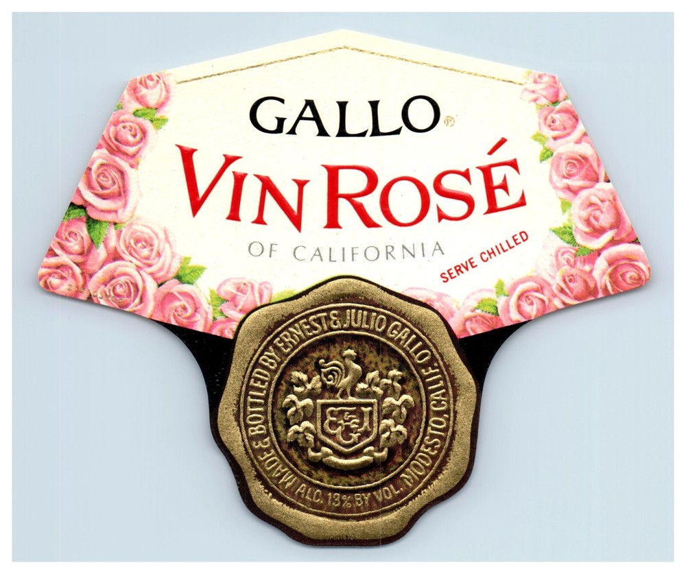 1950&rsquo;s-70&rsquo;s Gallo Vin Rose California Wine Label Original S58E