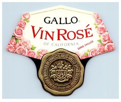 1950&rsquo;s-70&rsquo;s Gallo Vin Rose California Wine Label Original S58E
