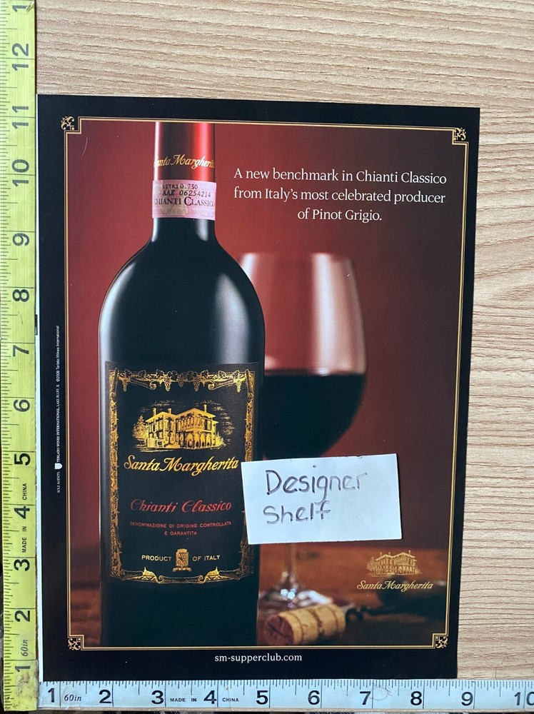 Santa Margherita Chianti Wines 2008 Wines Print Advertisement