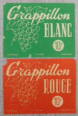 Grappillon Blanc Rouge L&rsquo;Étoile Bordeaux France Red Green Vintage Label Winery