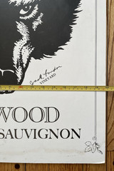 Rare 1980’s Kenwood Vineyards Jack London Cabernet Sauvignon Label Promo Poster