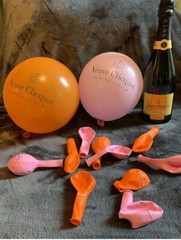 VEUVE CLICQUOT BALLOONS x10 Mixed 5 Pink 5 Orange Party Luxury Champagne Shower