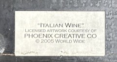 Tuscan Italian Wine Label Classic Wood Carrying Box Mediterranean Home Decor