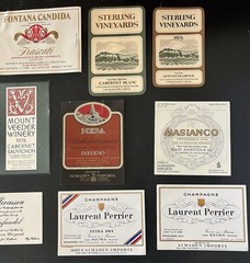 CHOICE OF 3: 1970s WINERY ROAD TRIP Napa Valley California ITALY Wine Labels