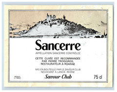 1970&rsquo;s-80&rsquo;s Sancerre Appellation Sancrre French Wine Label Original S50E