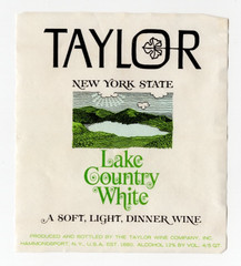 Vintage – Taylor Lake Country White Wine Label Hammondsport NY – XL1i