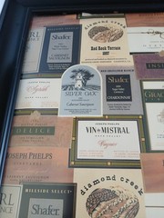 VTG 1997 24&Prime; X 20&Prime; Framed Wine Labels Reproduction