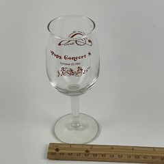 Vallejo Music Theater Pops Concert Wine Glass 1983 Vallejo California