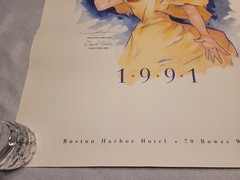 Boston Wine Festival 1990 1991 & 1992 Art Print Posters Boston Harbor Hotel