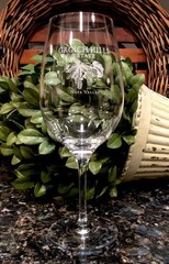 GRGICH HILLS Estate Etched Stölzle Lausitz Wine Glass Napa Valley ~ PRISTINE!