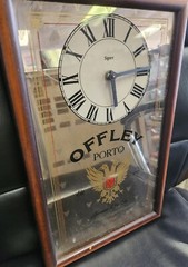 Beaut. Original Vintage Porto Offley Port Wine Advertising Mirrored Glass Sign